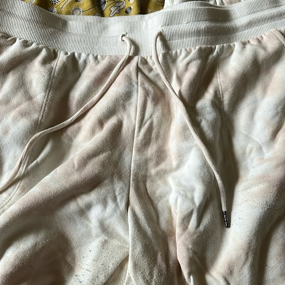 Pink and white joggers